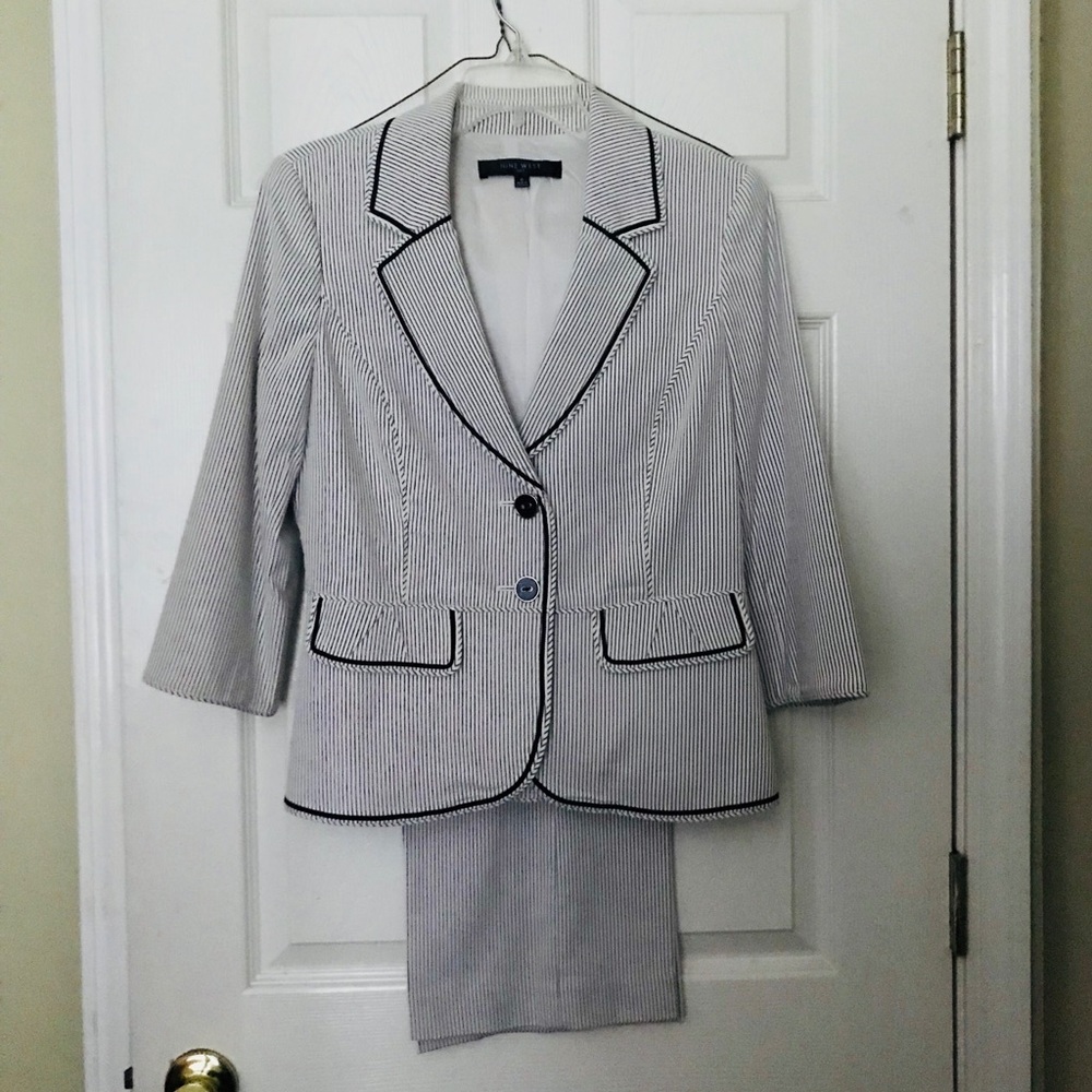 Nine West Seersucker Suit - Size 6